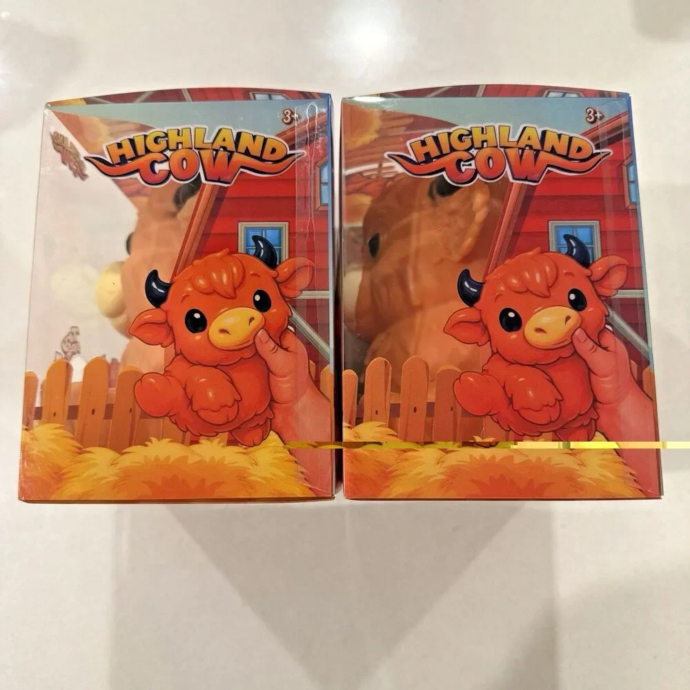 Lot of 2 PPNC Highland Cow Squishy Sensory Stress Relief Toy NEW Viral